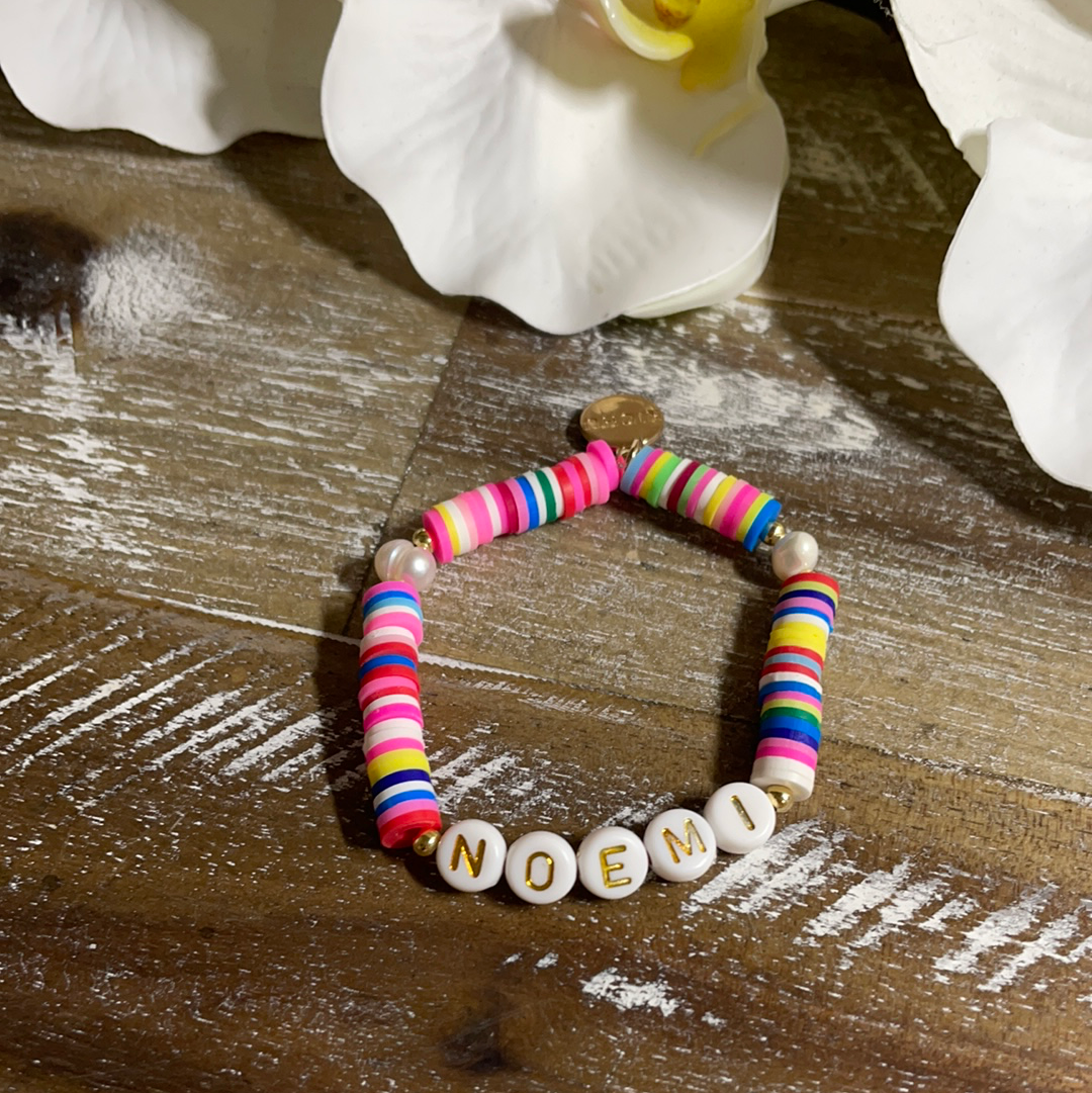 Personalized Name Rainbow Bracelet